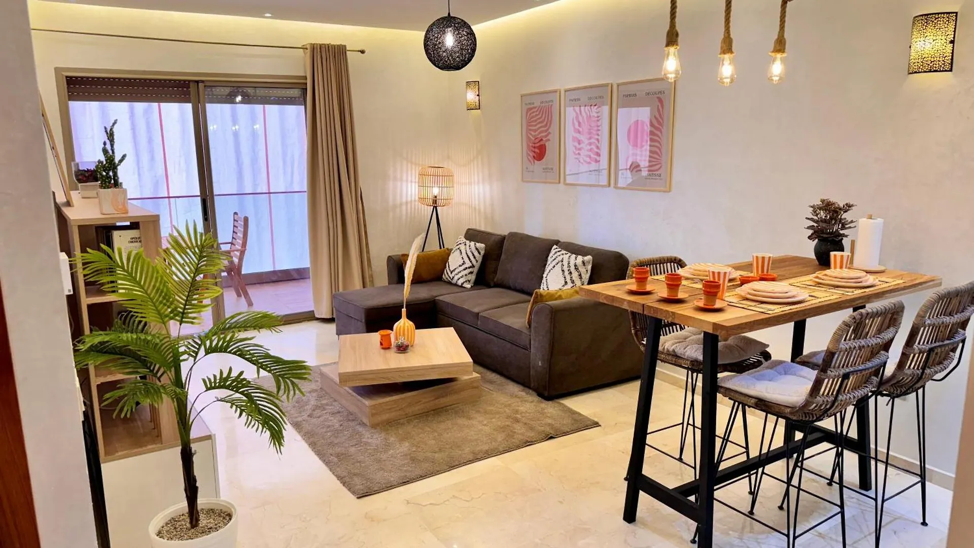 Pearl Garden Studio Cosy Lux Elegant Sunny Terrace Piscine Marrakesh Apartment
